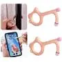 No Touch Tool Door Opener, Rose Golden- Touch Less Keychain for Touchscreen,Reusable Handle Key Tools, Stylus Pen, 2 Pack No Touch Tool Door Opener, Rose Golden- Touch Less Keychain for Touchscreen,Reusable Handle Key Tools, Stylus Pen, 2 Pack