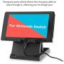 Stand for Nintendo Switch, TJS Nintendo Switch Stand Holder [Play While Charging] [Multi-angle Adjustable] [Travel Friendly] Switch Stand Dock Bracket with Air Vents, Portable Playstand Cradle (Black)