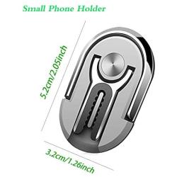 Multipurpose Phone Bracket,YALANLE Phone Ring Holder Finger Kickstand Universal Air Vent Car Phone Mount 3 in 1 Mobile Phone Stand 360 Degree Rotation Multiple-Angle Silver