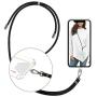 takyu Phone Lanyard, Universal Cell Phone Lanyard with Adjustable Nylon Neck Strap, Phone Tether Safety Strap Compatible with Most Smartphones with Full Coverage Case (Black)