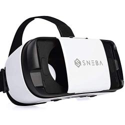 WapSter Vr Headset, Sneba White Virtual Reality, Headset VR Glasses for 3D Video Movies Games for Apple iPhone 11, Samsung Huwei HTC More Smartphones.