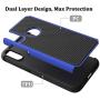 Dahkoiz Case for Motorola Moto E 2020 Case, Sturdy Durable Armor Defender Cover Dual Layer Hybrid Protective Phone Case for Motorola Moto E 2020, Blue