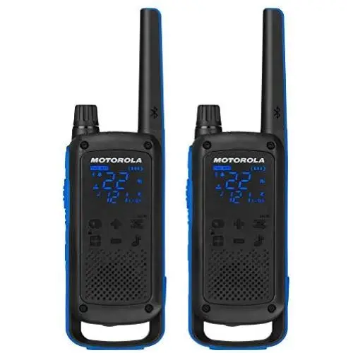 Motorola Talkabout T800 Two-Way Radios, 2 Pack, Black/Blue Motorola Talkabout T800 Two-Way Radios, 2 Pack, Black/Blue