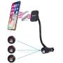 SOAIY 3-in-1 Cigarette Lighter Magnet Car Mount + Car Charger + Voltage Detector,Car Holder Cradle w/Dual USB 3.1A Charger,Display Voltage Current Compitable with iPhone8 X 6s 6 5s Samsung S8 S7 S6