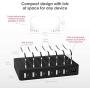 TIMSTOOL 6 USB Charging Station for Multiple Devices - No Buzz - LED Indication - Smart Fast Charging Dock Compatible with iPhone iPad Cellphone Black