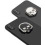homEdge Cell Phone Skull Ring Grip, Set of 4 Packs 360° Adjustable Finger Ring Holder, Suitable for Magnetic Car Mount Kickstand for Cell Phone-Black and White