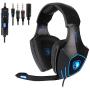 SADES Gaming Headset for New Xbox One, PS4, PC, Noise Reduction Game Earphone, Bass Surround Over-Ear Headphones 3.5MM Jack Headset for Xbox one Mac, Laptop, Computer and Phones