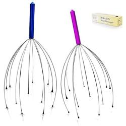 Scalp Massagers, Handheld Head Massage Tingler, Scratcher for Deep Relaxation, Hair Stimulation and Stress Relief (2 Pack, Random Colors)