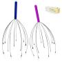 Scalp Massagers, Handheld Head Massage Tingler, Scratcher for Deep Relaxation, Hair Stimulation and Stress Relief (2 Pack, Random Colors)