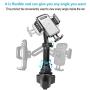 Car-Cup-Holder-Phone-Mount Adjustable Long Pole Automobile Cup Holder Smart Phone Cradle Car Mount for iPhone 11 Pro/XR/XS Max/X/8/7 Plus/6s/Samsung S10 /Note 9/S8 Plus/S7 Edge-Grey