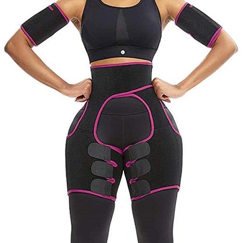 JOHN.QIU High Waist and Thigh Trimmer for Women- Body Shaper Band Exercise Adjustable Sweat Belt Hip Lifter Trimmer Sport Girdle Belt