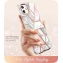 i-Blason Cosmo Series Case for iPhone 11 (2019 Release), Slim Full-Body Stylish Protective Case with Built-in Screen Protector, Marble, 6.1