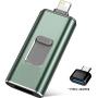 USB Flash Drive 128G, USB Memory Stick 128GB Jump Drive Thumb Drive 3.0 Flash Drive Compatible for iPhone/iPad/PC/Android Password/Touch ID Protected Flash Drive for iOS/iPhone （128G Green