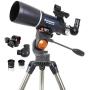 Celestron - AstroMaster 80AZS Refractor Telescope - Refractor Telescope for Beginners - Fully-Coated Glass Optics - Adjustable-Height Tripod - BONUS Astronomy Software Package