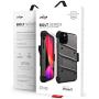ZIZO Bolt Series iPhone 11 Pro Case - Heavy-Duty Military-Grade Drop Protection w/Kickstand Included Belt Clip Holster Tempered Glass Lanyard - Gun Metal Gray