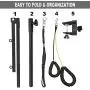 ORGPET Foldable Dog Grooming Arm - Adjustable 35 inch Pet Grooming Tool with Clamp, Loop Noose, No Sit Haunch Holder for Medium & Small Pets