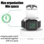 Moretek Charger Stand for Apple Watch 38mm 42mm 40mm 44mm iWatch Series 1 2 3 4 5 Apple Watch Charging Stand Holder, AirPods Accessory Charger Dock (White)
