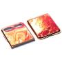 Phone Case Ultra-Thin Back Cover Tempered Glass Shell Electroplated PC Protector Fit for Samsung Galaxy Z Flip Phone Accessories (Agate red)