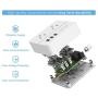 JSVER Compact Travel Power Strip with 3 USB Smart Charging Station and 2 Power Outlet, White