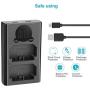 Neewer Dual USB Charger for Sony NP-FZ100 Battery, Compatible with Sony A9 A7III A7RIII Cameras, Designed with LCD Display, Versatile Charging Options