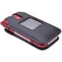 Fitted Leather Case for Alcatel GreatCall Jitterbug Flip Phone for Seniors, Features: Rotating Belt Clip, Screen & Keypad Protection, Secure Fit (Black)