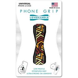 LoveHandle Universal Grip for Most Smartphones, Mini Tablets and Cases, Ancestors Design Colored Elastic Strap with Black Base, LH-01-Ancestors