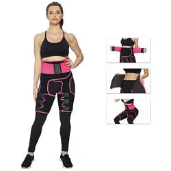 Naminana Waist Trainer for Women, 3-in-1 Waist and Thigh Trimmer for Weight Loss, Butt Lifter, Legs Slimming and Body Shaper, Workout Support Belts