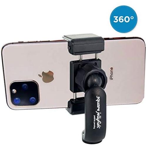Square Jellyfish Jelly Grip Tripod Mount | 360 Degree Swivel Squeeze Grip Compatible with All iPhone 11 and Android (Mount Only)
