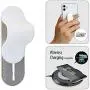 MOMOSTICK_MULTI BAND: Phone Grip/Stand/Holder | Phone Accessories | Phone Handle | Phone Strap | Finger Grip for All Smartphones, PU Leather - White MOMOSTICK_MULTI BAND: Phone Grip/Stand/Holder | Phone Accessories | Phone Handle | Phone Strap | Finger Grip for All Smartphones, PU Leather - White