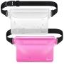 iKuShang Waterproof Pouch 2 Pack/3 Pack Waterproof Fanny Pack Waterproof Phone Case Waterproof Wallet Protect Your Valuables Safe & Dry Perfect for Boating Swimming Beach Pool Water Parks