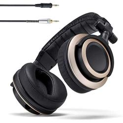 Status Audio CB-1 Closed Back Studio Monitor Headphones with 50mm Drivers - for Music Production, Mixing, Mastering and Audiophile Use (Black & Gold)