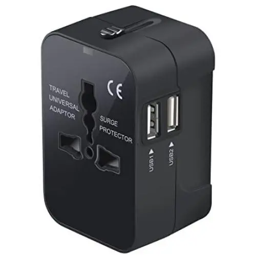 Travel Adapter, Worldwide All in One Universal Travel Adaptor Wall AC Power Plug Adapter Wall Charger with Dual USB Charging Ports for USA EU UK AUS Cell Phone Laptop Travel Adapter, Worldwide All in One Universal Travel Adaptor Wall AC Power Plug Adapter Wall Charger with Dual USB Charging Ports for USA EU UK AUS Cell Phone Laptop