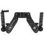 Vbestlife Camera Dual Handle Grip, 4 Axis Anti-Shake Adjustable Gimbal Stabilizer Extension Bracket for DJI Ronin S