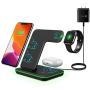 MiromTec/Upgraded/Qi All Wireless Charging Stand, Station for Apple Watch 5 4 3 2, Airpods, iPhone All Qi Enabled Phones (with AC Adapter)