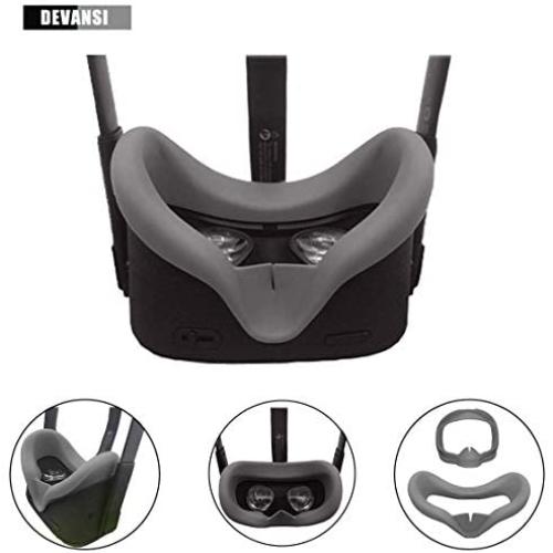 Devansi VR Eye Silicone Cover & Eye Pad for Oculus Quest Eye Cushion Cover Sweatproof Lightproof