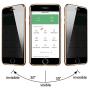 iPhone 7 Plus Case,iPhone 8 Plus Case, ZHIKE Anti-Peep Magnetic Adsorption Case Front and Back Tempered Glass Full Screen Coverage One-Piece Design Flip Privacy Cover (Anti Spy-Clear Golden)