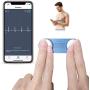 Wellue Heart Monitor, Wearable Chest Strap Bluetooth Heart Health Tracker w Free App for iOS & Android Phone, Portable Handheld 30s - 15mins Recording Heart Monitoring Device for Fitness Use