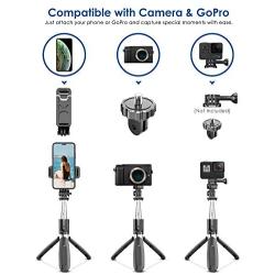 ELEGIANT Selfie Stick Tripod, 39.4 Inch Extendable Selfie Stick Tripod Stand with Wireless Remote Compatible with iPhone 11 11PRO XS Max XS XR X 8P 7P, Galaxy S20 S10 S9 S8, Gopro, Small Camera