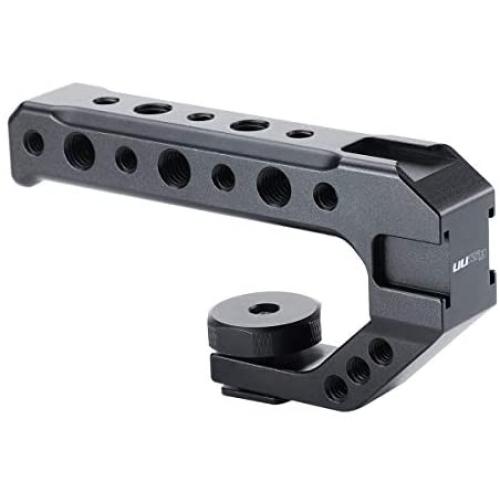 UURig R005 Camera Hot Shoe Top Handle Grip, Universal Video Stabilizing Rig W 3 Cold Shoe Adapters for Sony A7III to Mount Microphone, LED Light, Monitor, Easy Low Angle Shots Metal