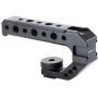 UURig R005 Camera Hot Shoe Top Handle Grip, Universal Video Stabilizing Rig W 3 Cold Shoe Adapters for Sony A7III to Mount Microphone, LED Light, Monitor, Easy Low Angle Shots Metal
