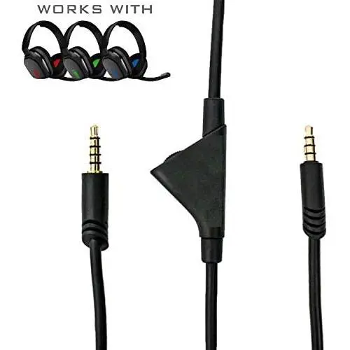A10 Volume Control Cable Cord Aux Wire for Astro A10 Gaming Headsets (Note: No Inline Mute)
