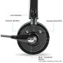 Bluetooth Headphones with Microphone LUXMO Wireless Bluetooth Headset [Noise Cancelling & Listen to Music] with Mic Car Phone Headset for iPhone Android Cellphone Office Call Center Skype Truck Driver