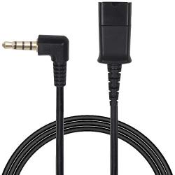 Headset QD (Quick Disconnect) Cable with Single 3.5mm Plug for Smartphones Mobile Phones,Laptop etc with 3.5mm Jack