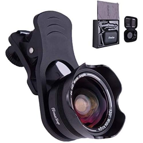Wide Angle, Macro Lens for iPhone X XR XS Max 8 7 6S Plus-HD Cell Phone Camera Lens Kit by easeUup-Bluetooth Universal Remote, Phone Tripod Holder-All You Need in 1 Case to Go