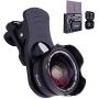 Wide Angle, Macro Lens for iPhone X XR XS Max 8 7 6S Plus-HD Cell Phone Camera Lens Kit by easeUup-Bluetooth Universal Remote, Phone Tripod Holder-All You Need in 1 Case to Go