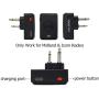 Two Way Radio Bluetooth Headset Wireless Earpiece with 2pin Dongle and Finger PTT Button Compatible for Midland and Icom Walkie Talkie with 2 Pin Earphone Jack