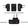 Two Way Radio Bluetooth Headset Wireless Earpiece with 2pin Dongle and Finger PTT Button Compatible for Midland and Icom Walkie Talkie with 2 Pin Earphone Jack