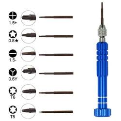 TurtleScreen Cell Phone Repair Tool Kit for iPhone 11 Pro XR X XS Max 6 6s 7 8 Plus 5 5c 5s 4 4s, Samsung Galaxy, LG, Philips Pentalobe and Y 0.6mm Tri-Point Triwing Screwdrivers