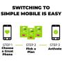 Simple Mobile TCL LX 4G LTE Prepaid Smartphone (Locked) - Black - 16GB - Sim Card Included - GSM