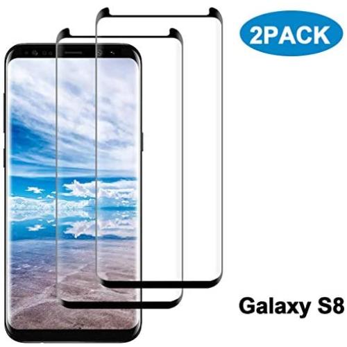 Galaxy S8 Screen Protector [2-Pack], Tempered Glass Screen Protector [Case-Friendly][No Bubbles][Easy to Install][Anti Fingerprint][Full Coverage] Screen Protector Compatible Samsung Galaxy S8